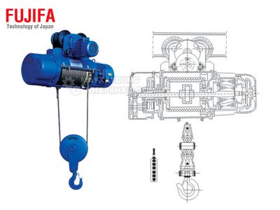 Pa lăng cáp điện FUJIFA CD1, 5T, 380V 22