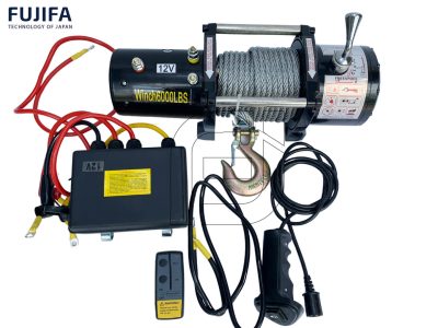 Máy tời điện ắc quy FUJIFA 6000LBS 12V/24V-2700Kg 16