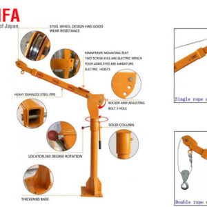 Cẩu xoay FUJIFA gắn xe tải 360 độ 500kg
