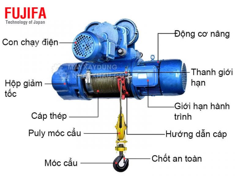 pa lăng cáp điện 5 tấn Fujifa