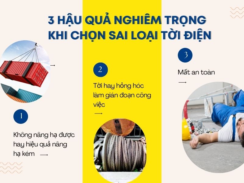3 hậu quả nghiêm trọng khi chọn sai loại tời điện 2